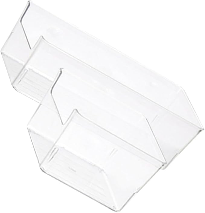 WOONEKY 2pcs Pet Desktop Drawer Organizing Boxes Sundries Storage Bins with Dividers Small and Medium for Office and Makeup Desk Accessories