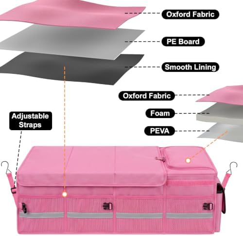 GDNasist Car Trunk Organizer and Storage for Car, SUV & Sedan, Extra Large
