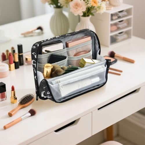 Music Note Illustration Pencil Case for Kids Girls Boys | Large Pencil Pouch Pen Bag Holder with Big Capacity
