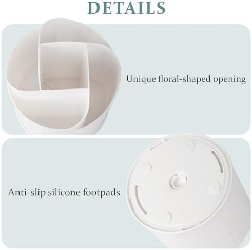 Anyoifax 360 Rotating Makeup Brush Holder Make Up Brushes Organizer, White