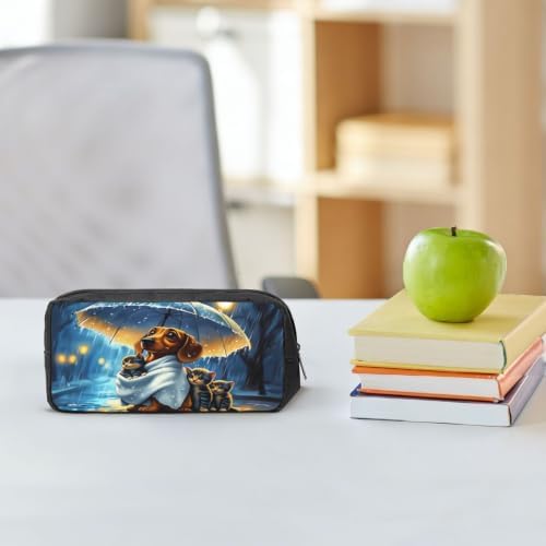 Pets Large Pencil Case, Durable Pen Bag Zipper Organizer Pouch for Office Travel for Women Men