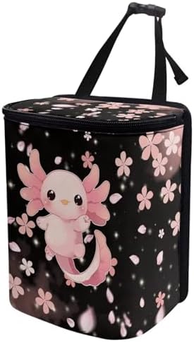 DISNIMO Cute Puppy Dog Car Trash Can with Lid Leak Proof Trash Bin Garbage Bag Collapsible Automatic Portable Trash Can Easy to Clean Used in Car Home Office