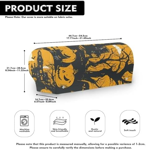 Cool Castles Armrest Covers for Sofa Couch Arm Covers for Sofa 2 Pack Universal Size Scratch Resistant Protector Covers Halloween Decoration