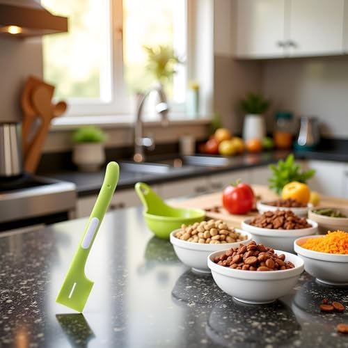 JJLFresheners Green Supplies Pet Canned Spoon Long Handle Multifunctional Tableware Cat Food Spatula Wet Food Mixing Spoon Pet Supplies Cat Jar Opener