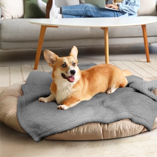 furrybaby Pet Blanket, Soft Warm Sherpa Fleece Bed Blanket for Small Pets
