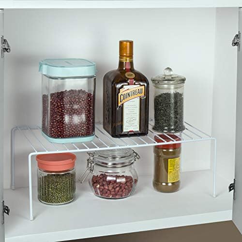 Kitchen Cupboard Organiser [2 Pack], Kitchen Cupboard Storage Shelf Rack