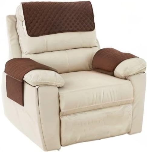 XMAYODS 3 Pcs Recliner Covers Sherpa Arm Covers for Recliner Chair with Storage Pockets Headrest Cover for Recliner Chair Armchair Slipcovers for Sofa Recliner Protector (Color : #5)