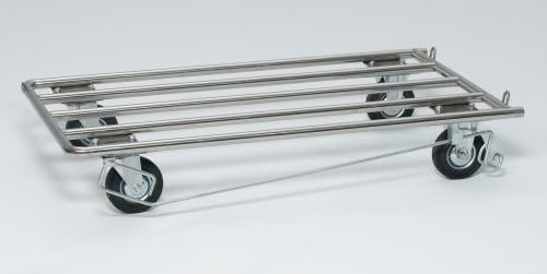MidWest Homes for Pets Universal Dog Crate Dolly, Heavy-Duty Stainless Steel, Easy-Roll Wheels, Designed for Crates, Carriers, and Pet Equipment