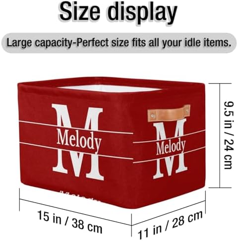 Custom Storage Baskets Name Letter Red Storage Bins Basket Boxes