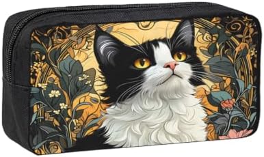 Cat Large Pencil Case, Durable Pen Bag Zipper Organizer Pouch for Office Travel for Women Men