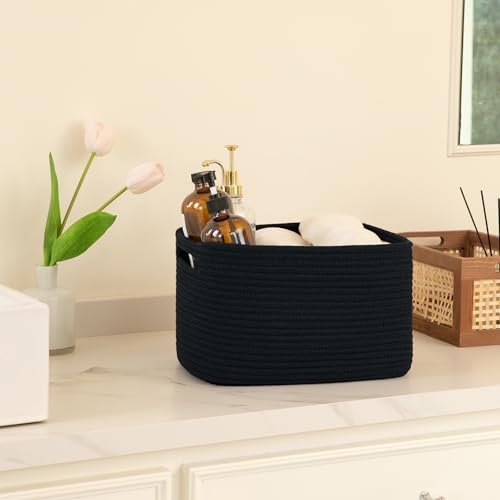 OIAHOMY 4 Pack Storage Baskets for Organizing 15L Cube Storage Bins Black
