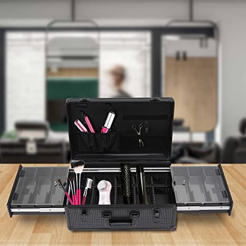 Professional Barber Case,Detachable Hairdressing Tool,Versatile Salon Hair Styling Tools Organizer,Travel Makeup Suitcase,Portable Beauty Storage Box for Hair Stylist Pet Groomer