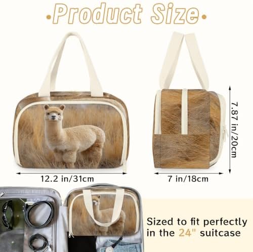Funny Alpaca Travel Toiletry Bag for Women