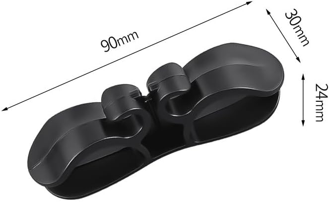 Cord Organizer for Appliances 6 Pack Durable Rubber Cord Wrapper for Kitchen & Office 3M Adhesive Stable Design Easy Storage Home Appliance Cord Hider (Black)