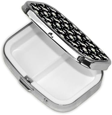 Leakproof Pill Box Fish Oil Organizer Portable Medicine Case Hiking Camping Outdoor Essentials, Rainbow Unicorn Star Black