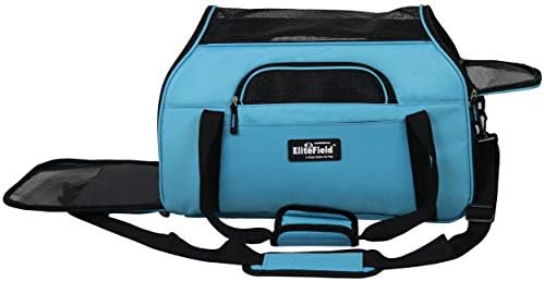 EliteField Soft-Sided Pet Carrier for Cats & Small Dogs (3-Year Warranty) | Airline Approved, Removable Bed & Cover, Built-In Leash, Luggage Sleeve, Seat Belt Loop, Waterproof, Durable, Foldable
