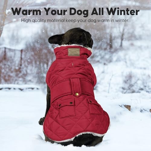 KYEESE Waterproof & Windproof Dog Coat for Small Dogs Puffer Jacket
