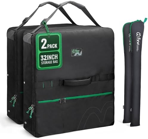 FXW Dog Playpen Storage Bag, Designed for RV Trips, Black, 2 Packs | Fits FXW Pens Only(32" H 8 Panels & 9 Stakes), Comfortable Carry, Neat Storage, Wear-Resistant, Patented