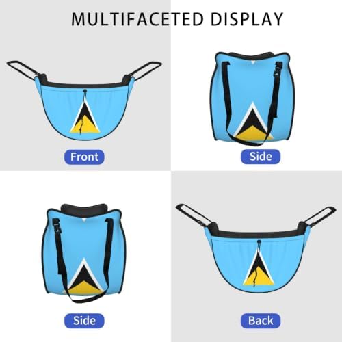Flag of Saint Lucia Car Seat Organizer-Backseat Storage Bag for Travel | Waterproof Durable. Holds Snacks Gear Essentials. Fits Most Cars.