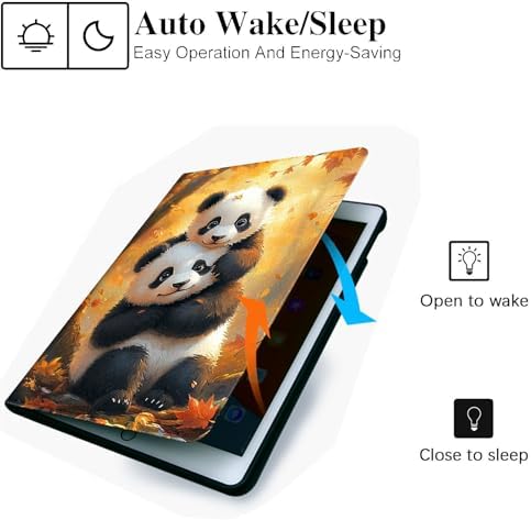 for Microsoft Surface Pro 11/10/9-13" 2024/2022 Tablet Case,Auto Wake/Sleep,Adjustable Stand Protective Cover - Cute Panda