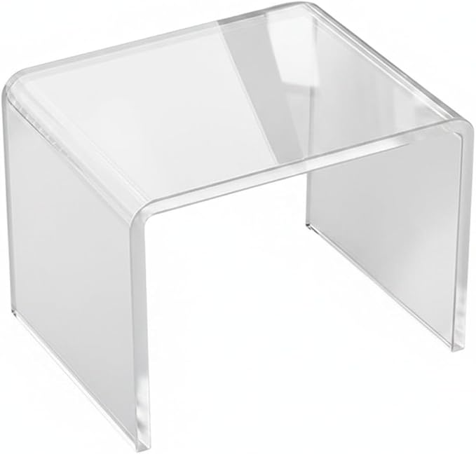 Clear PET Storage Canisters, Square Bathroom Vanity Organizers for Medicine Cabinet, Set of 4 (1 PC)