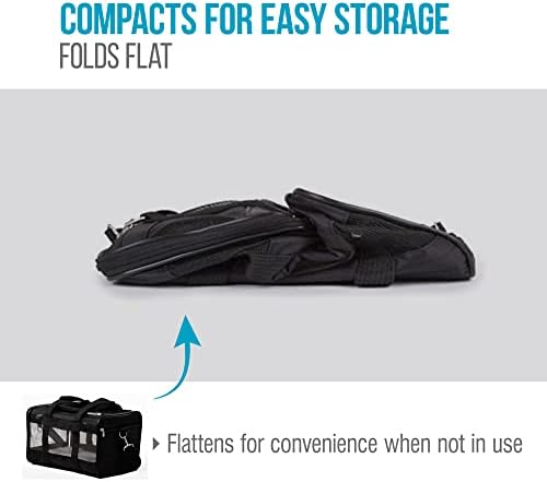 Sherpa Original Deluxe Travel Pet Carrier, Airline Approved - Black, Large
