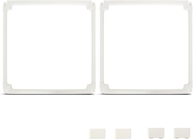 Dog Playpen, Expandable & Stackable Acrylic Dog Play Pen (White, 24", 2 Panels)
