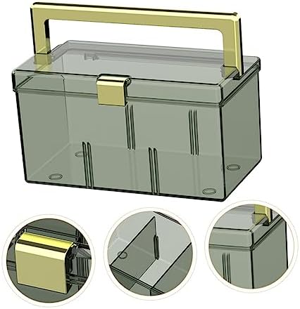 Capacity Portable Medicine Storage Box with Handle Durable Pet Material for Home and Travel Use Multi-Functional Sundries Organizer