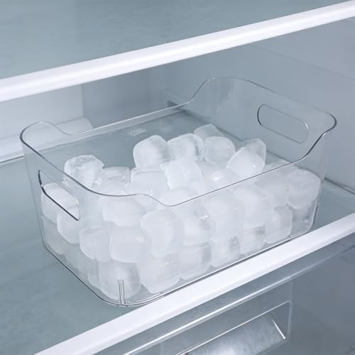 VOSAREA 6pcs Pet Storage Bin 9.84 Inch Household Organizer Box | Pull out Handles, Resist Extreme Temperatures, Space-saving Build, for Pantry Supplies and Food in Drawers or Sink