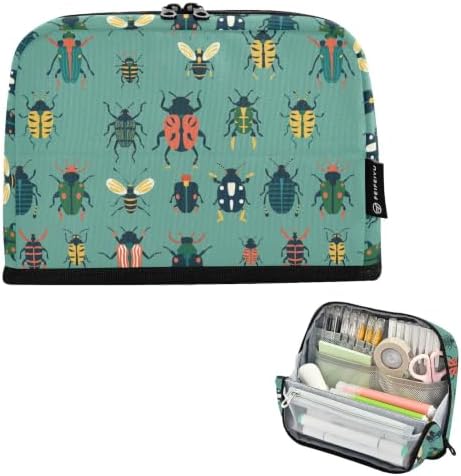 Bugs Beetles Insects Pencil Case for Kids Girls Boys | Large Pencil Pouch Pen Bag Holder with Big Capacity