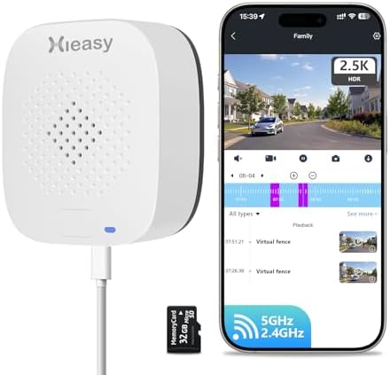 4MP 2.5K Window Camera, AI Human & Vehicle Detection, Color Night Vision