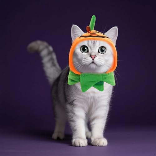 Cat Halloween Pumpkin Hat Dog Pumpkin Costume Pet Headwear