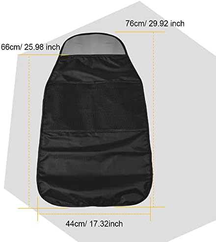 deemars Kick Mats with Organizer, Waterproof Kick Mats Backseat Protector, Durable Car Seat Back Protectors for Vehicles to Protect from Dirt, Mud & Scratches, Fits Most Vehicles