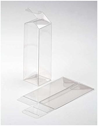 ClearBags 2" x 2" x 6" Crystal Clear Pop & Lock Box (25 Boxes) | Clear Plastic Boxes for Christmas Weddings Parties | Party Favor Box for Macarons Ornaments Gifts Candy Cookies | PLB137