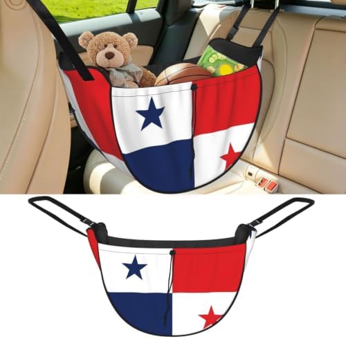 Flag of Panama Car Seat Organizer-Backseat Storage Bag for Travel | Waterproof Durable. Holds Snacks Gear Essentials. Fits Most Cars.