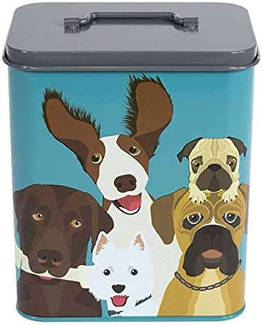 Burgon & Ball Creaturewares The Rabble Dog GCR/CAT Tin Pet Food Storage, 16.5 cm x 11 cm x 20 cm Size
