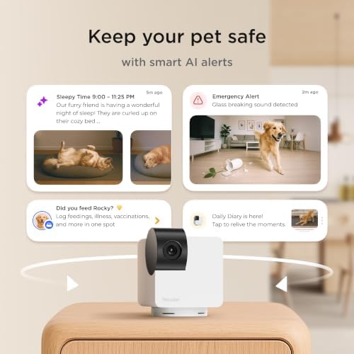 Petcube Cam 360 (2-Pack) – Wi-Fi Pan-Tilt Pet Security Camera with App