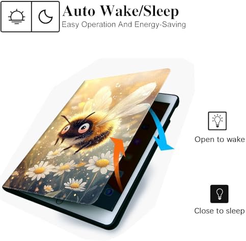 for Microsoft Surface Pro 11/10/9-13" 2024/2022 Tablet Case,Auto Wake/Sleep,Adjustable Stand Protective Cover - Cute Bee