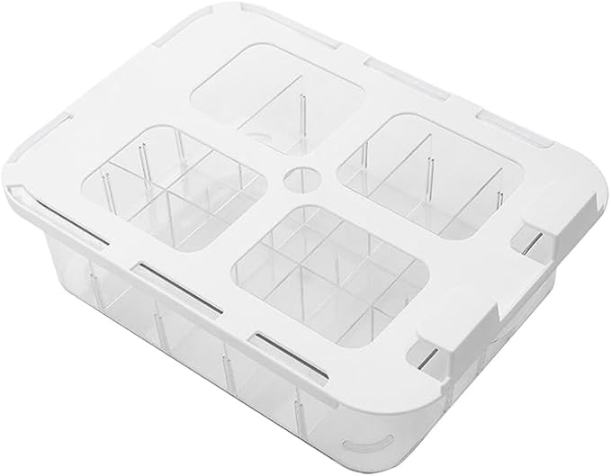 Cabilock 15grid Adhesive under Shelf Drawer Organizer for Underwear and Socks Storage Box Dividers for Easy Sorting Space-saving for Closet Organization
