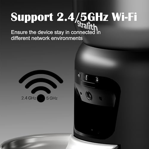 Automatic Cat Feeder with Camera, 5G WiFi Smart Pet Food Dispenser for Cats & Small Dogs, 6L Large Capacity Timed Auto Feeder with App Control, Night Vision, 2-Way Audio & Detachable Design