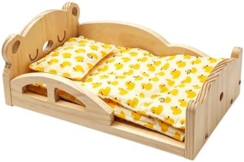 Parrot Bed 3 Pieces – Wooden Perch Detachable Cotton Pad Mat | | Natural Pine Wood Breathable Cotton Soft Washable Nest Resting Stand Cage Hammock Accessories Conure