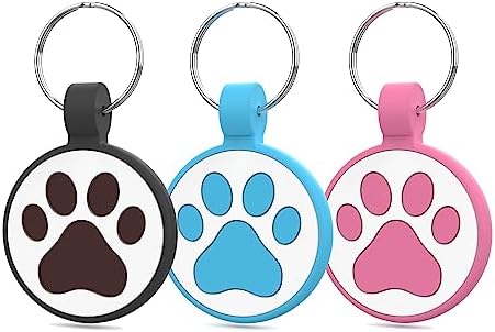 QR Code Cat Tag, Modifiable Pet Online Profile, Multiple Emergency Contact, Silent Silicone, No Jinging, Collar Accessories, Personalized Cat Tag Small Breeds - 1", Black & Rose & Blue