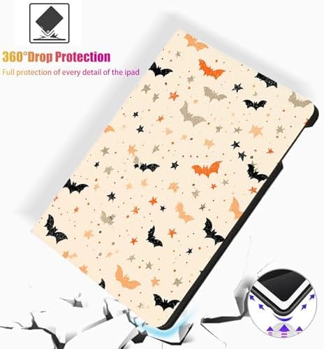 for Microsoft Surface Go 4/3/2/1-10.5" 2021 Tablet Case,Auto Wake/Sleep,Adjustable Stand Protective Cover - Halloween Bat Star