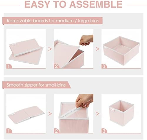 Criusia 8 Pack Underwear Drawer Organizer, Foldable Cloth Storage Box Closet Dresser Drawer Divider for Clothes, Bras, Socks, Ties, Scarves, Lingerie, Accessories