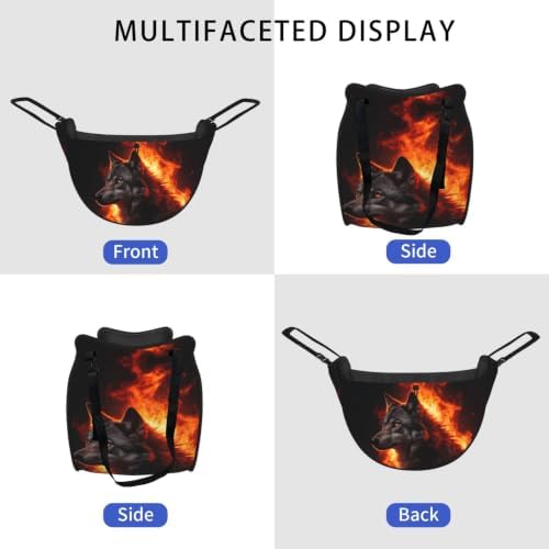 Wolf Fire Glow Car Seat Organizer-Backseat Storage Bag for Travel | Waterproof Durable. Holds Snacks Gear Essentials. Fits Most Cars.