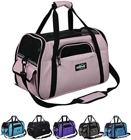 EliteField Soft-Sided Pet Carrier for Cats & Small Dogs (3-Year Warranty) | Airline Approved, Removable Bed & Cover, Built-In Leash, Luggage Sleeve, Seat Belt Loop, Waterproof, Durable, Foldable