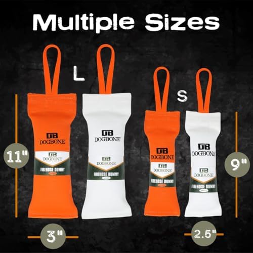 DogBone Firehose Dog Bumper for Hunting & Sporting Dog Training - Perfect Floating Dummy for Water Retrieving & Fetch - Ideal Canvas Alternative for Puppies or Adult Retrievers & Includes Throw Loop