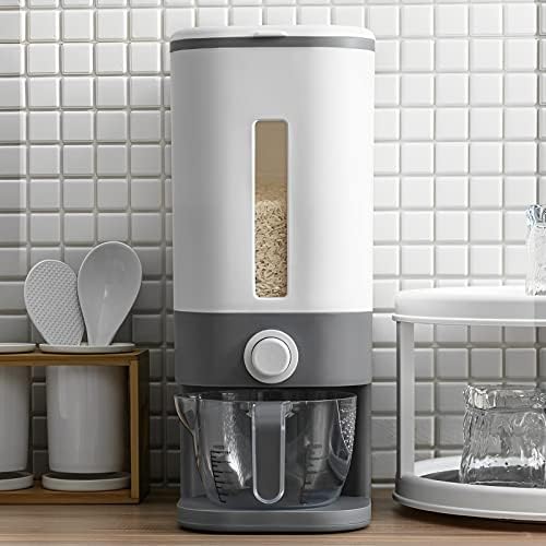 Sooyee 22-25 Lbs Dry Food Storage Containers with Measuring Cup | Rice Dispenser, One Drawer, Kitchen Pantry Organization For Rice, Corn, Soybean & Oatmeal, Airtight, Moisture Proof,BPA-Free