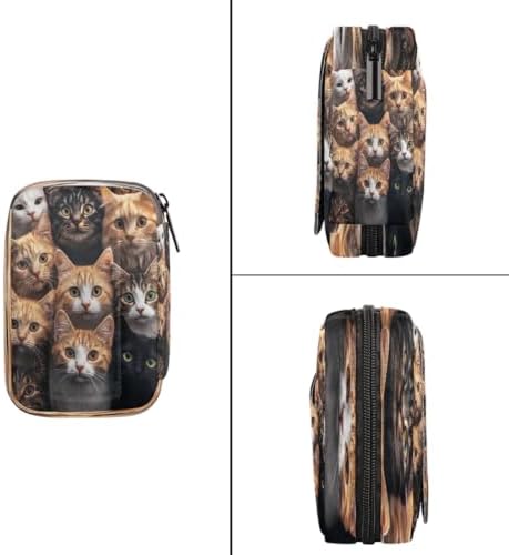 Pill Organizer Box pet cat Cute 7-Day Weekly Medicine Pill Case Travel Pill Container Portable Pill Holder Storage Purse Bag Small Compact Size for Vitamin Supplement Birth Control