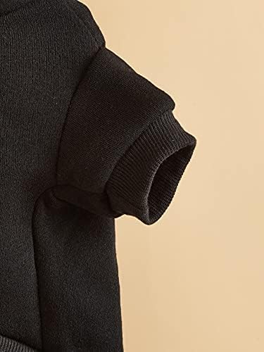 QWINEE Basic Dog Hoodie Sweatshirt Puppy Sweater Warm Cat Costumes Pet Clothes for Chihuahua Puppy Kitten Small Medium Dogs Black Small
